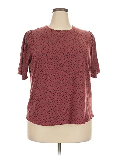 Pre-owned Wit & Wisdom Short Sleeve T-shirt In Burgundy
