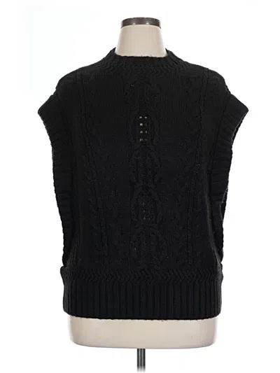 Pre-owned Wit & Wisdom Short Sleeve Turtleneck In Black