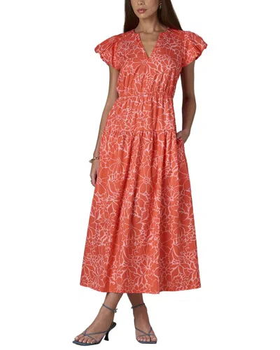 Wit & Wisdom Short Structured Shoulder Cap Sleeve Maxi Dress In Pipp