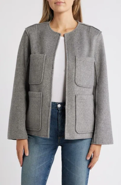 Wit & Wisdom Shoulder Dart Coat In Heather Graphite