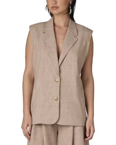 Wit & Wisdom Single Breasted Vest In Neutral