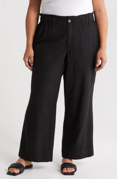 Wit & Wisdom Sky Rise Paperbag Waist Pants In Black