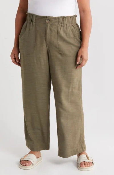 Wit & Wisdom Sky Rise Paperbag Waist Pants In Brown