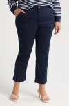 Wit & Wisdom Skyrise Ankle Slim Straight Leg Twill Pants In Navy