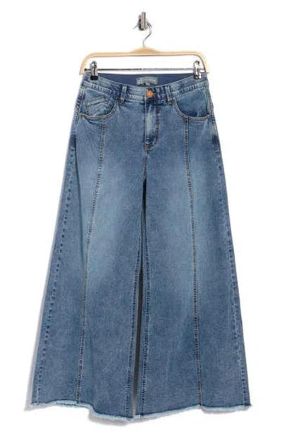 Wit & Wisdom Skyrise Center Seam Wide Leg Jeans In Blue