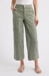 Wit & Wisdom Skyrise Cotton Crop Wide Leg Utility Pants
