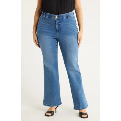 Wit & Wisdom Skyrise Double Side Seam Bootcut Jeans In Blue