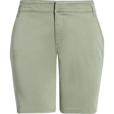 Wit & Wisdom Skyrise High Waist Bermuda Shorts In Green