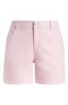 Wit & Wisdom Skyrise High Waist Dolphin Hem Denim Shorts