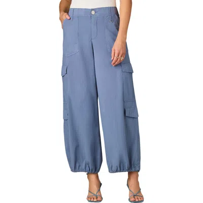 Wit & Wisdom Skyrise High Waist Wide Leg Utility Pants In Blue