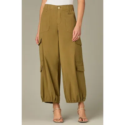 Wit & Wisdom Skyrise High Waist Wide Leg Utility Pants In Green