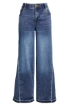 Wit & Wisdom Skyrise Inset High Waist Wide Leg Jeans In Mid Blue