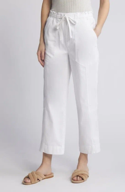 Wit & Wisdom Skyrise Paperbag Waist Crop Pants In White
