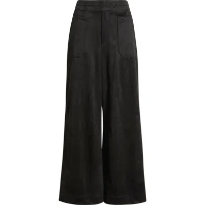 Wit & Wisdom Skyrise Patch Pocket Wide Leg Pants In Black
