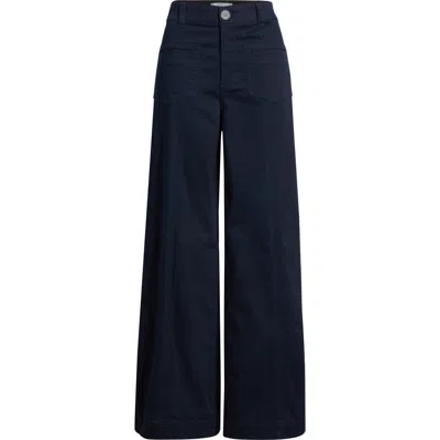 Wit & Wisdom Skyrise Patch Pocket Wide Leg Pants In Blue