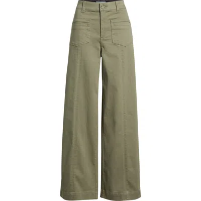 Wit & Wisdom Skyrise Patch Pocket Wide Leg Pants In Green