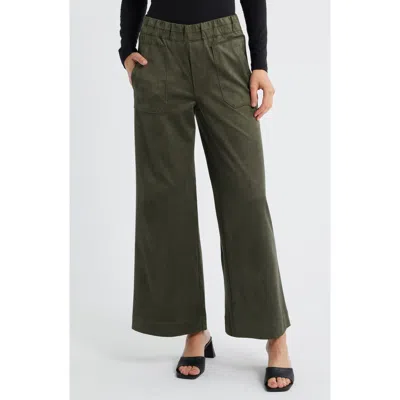 Wit & Wisdom Skyrise Patch Pocket Wide Leg Pants In Green