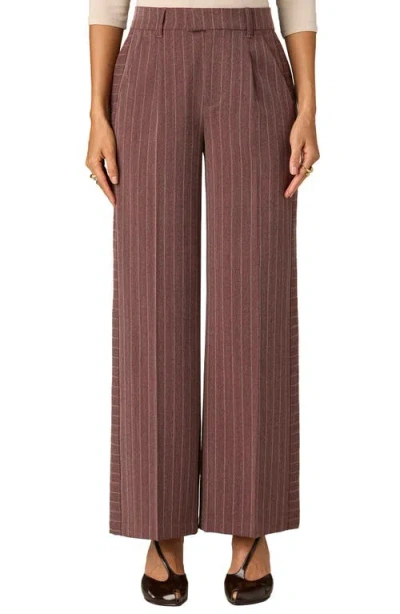 Wit & Wisdom Skyrise Pleated Wide Leg Pants In Brown