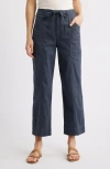 Wit & Wisdom Skyrise Relaxed Straight Leg Twill Pants In Orion Blue