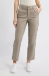 Wit & Wisdom Skyrise Slim Straight Leg Twill Pants In Moonrock