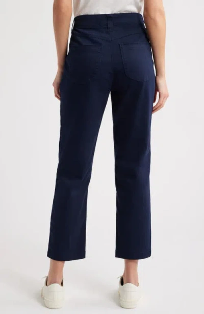 Wit & Wisdom Skyrise Slim Straight Leg Twill Pants In Navy