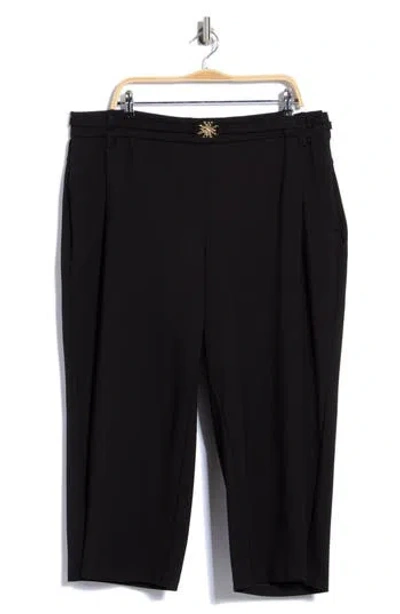 Wit & Wisdom Skyrise Wide Leg Crop Pants In Black