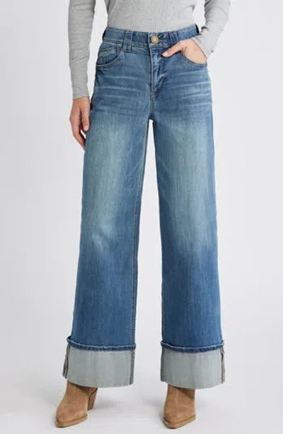 Wit & Wisdom Skyrise Wide Leg Jeans In Blue