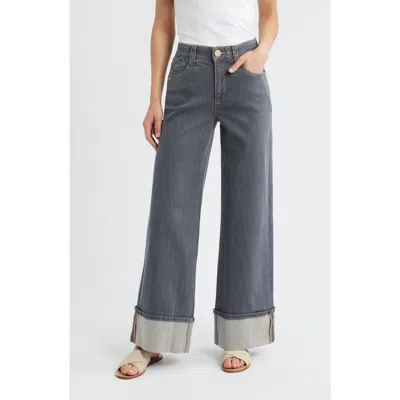 Wit & Wisdom Skyrise Wide Leg Jeans In Gray