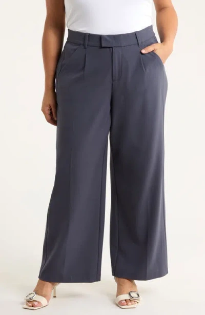 Wit & Wisdom Skyrise Wide Leg Pants In Gray