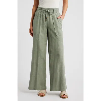 Wit & Wisdom Skyrise Wide Leg Pants In Green