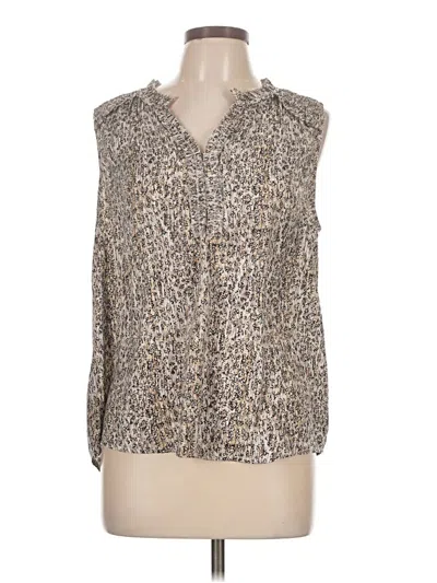 Pre-owned Wit & Wisdom Sleeveless Blouse In Tan