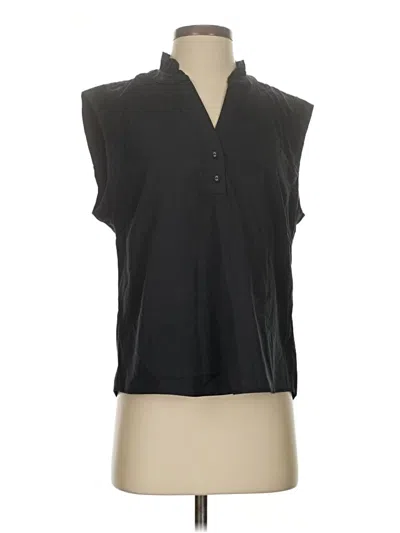 Pre-owned Wit & Wisdom Sleeveless Button Down Shirt In Black