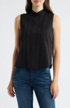 Wit & Wisdom Sleeveless Mock Neck Shell In Black