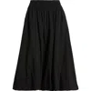Wit & Wisdom Smocked Waist Bubble Hem Midi Skirt In Black
