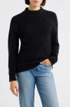 Wit & Wisdom Soutache Mock Neck Sweater In Black