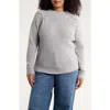 Wit & Wisdom Soutache Mock Neck Sweater In Gray