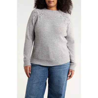 WIT & WISDOM WIT & WISDOM SOUTACHE MOCK NECK SWEATER