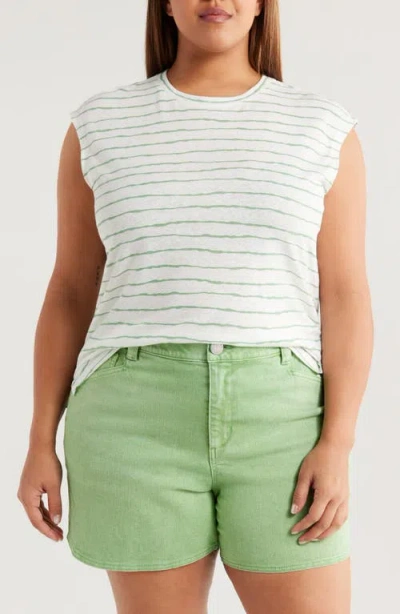 Wit & Wisdom Stripe Linen Blend T-shirt