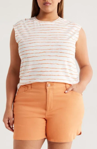 Wit & Wisdom Stripe Linen Blend T-shirt