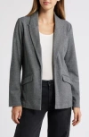 Wit & Wisdom Stripe Princess Seam Blazer In Heather Charcoal
