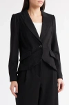 Wit & Wisdom Stripe Puff Shoulder Blazer