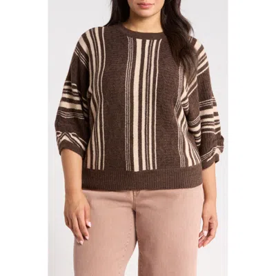 Wit & Wisdom Striped Dolman Sleeve Sweater In Multi