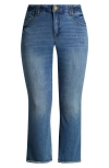 Wit & Wisdom Tatum 'ab'solution Frayed High Waist Ankle Bootcut Jeans In Mid Blue Artisanal
