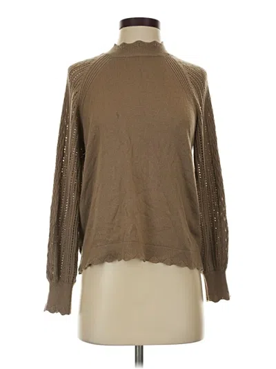Pre-owned Wit & Wisdom Turtleneck Sweater In Brown