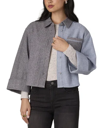 Wit & Wisdom Two Tone Shirt Jacket In Multi