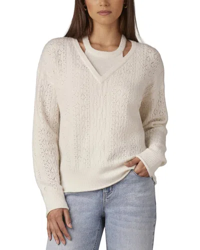 Wit & Wisdom Twofer Sweater In White