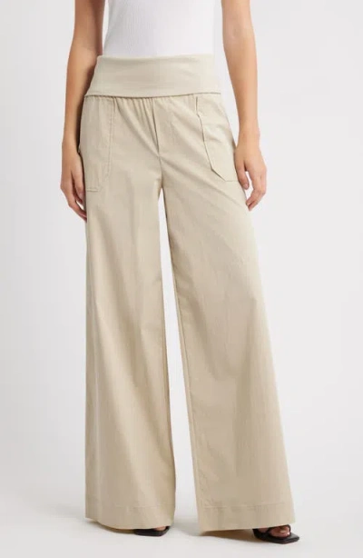 Wit & Wisdom Ultra Skyrise Wide Leg Pants In Neutral