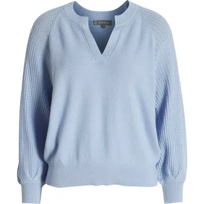 Wit & Wisdom V-notch Sweater In Blue Crush