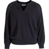 Wit & Wisdom V-notch Sweater In Navy