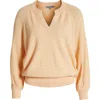Wit & Wisdom V-notch Sweater In Peach Fuzz